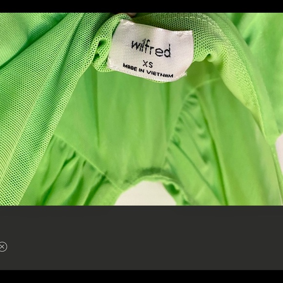 Aritzia Wilfred Green Ruched Dress - Picture 2 of 4